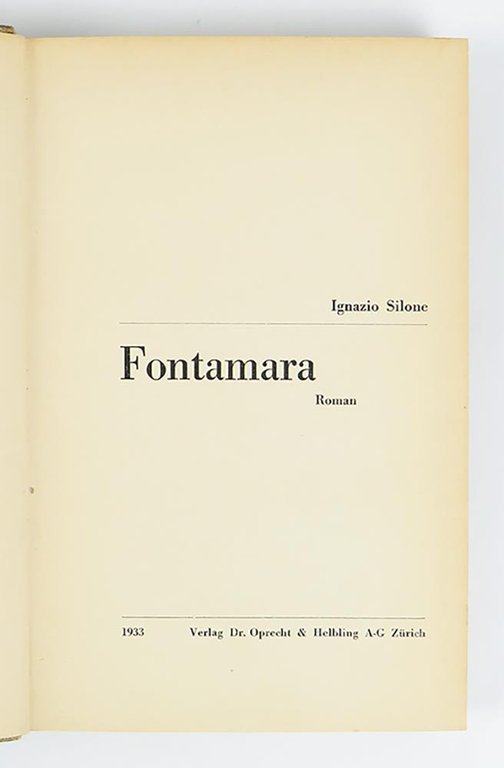 Fontamara. Roman