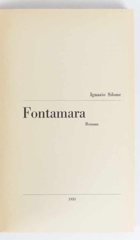 Fontamara. Roman [UNIVERSUM]