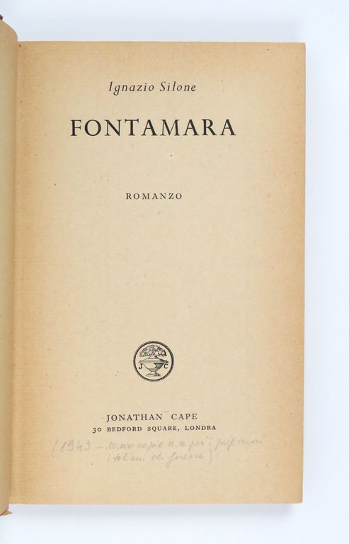 Fontamara. Romanzo