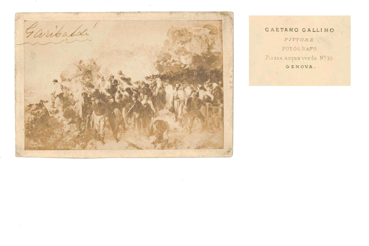 Fotografia di dipinto formato visita con firma autografa