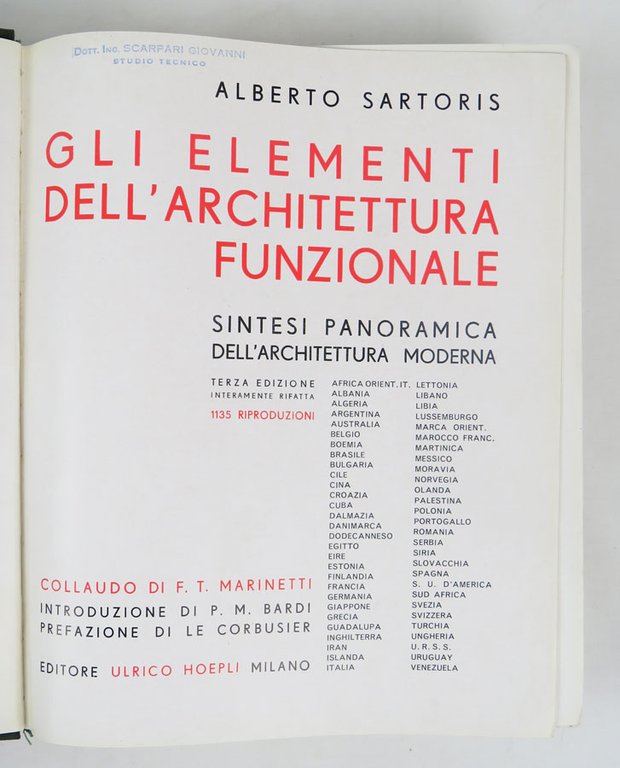 Gli elementi dell’architettura funzionale. Collaudo di F.T. Marinetti. Sintesi panoramica …