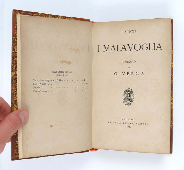 I vinti. I Malavoglia. Romanzo di G. Verga