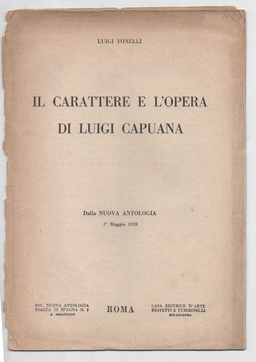 Il carattere e l’opera di Luigi Capuana