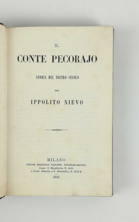 Il Conte pecorajo. Storia del nostro secolo
