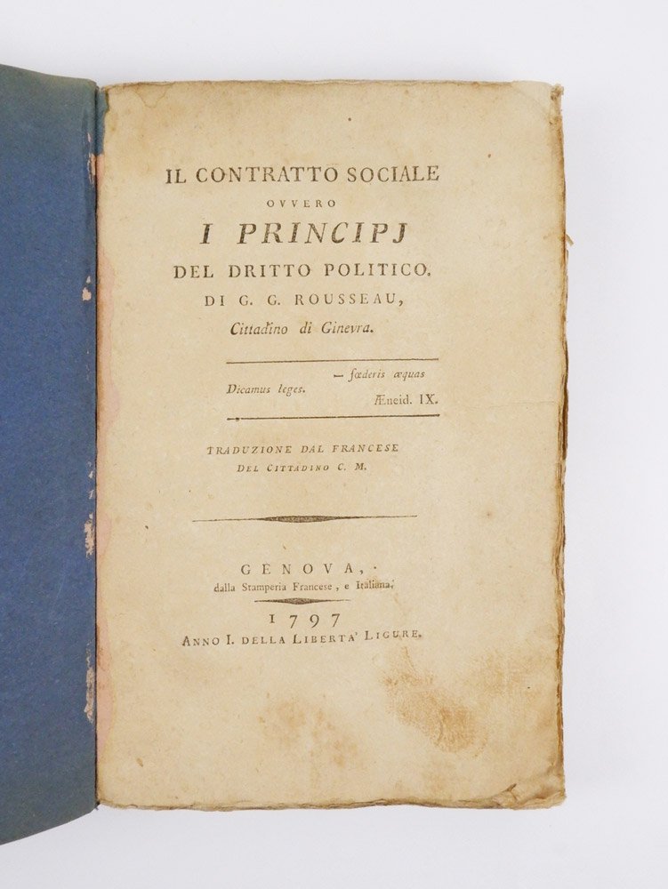 Il contratto sociale ovvero i principj del diritto politico di …