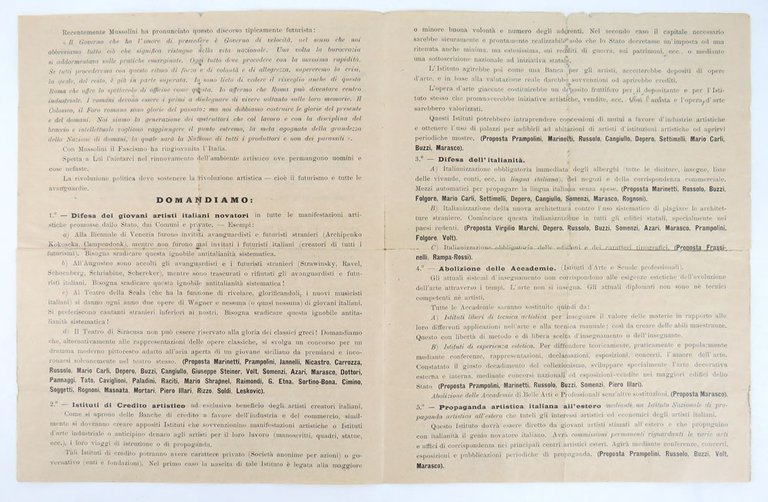 Il Futurismo. Rivista sintetica illustrata mensile. 1° Marzo 1923. N. …