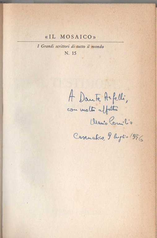Il Testimone. Romanzo