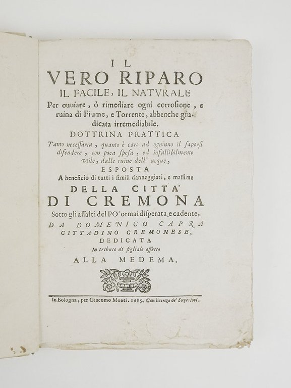 Il vero riparo il facile, il naturale per ovviare, ò …