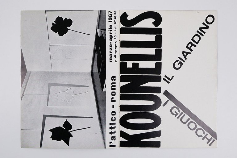 Kounellis. Il giardino. I giuochi [giochi] [in copertina: «Kounellis»]