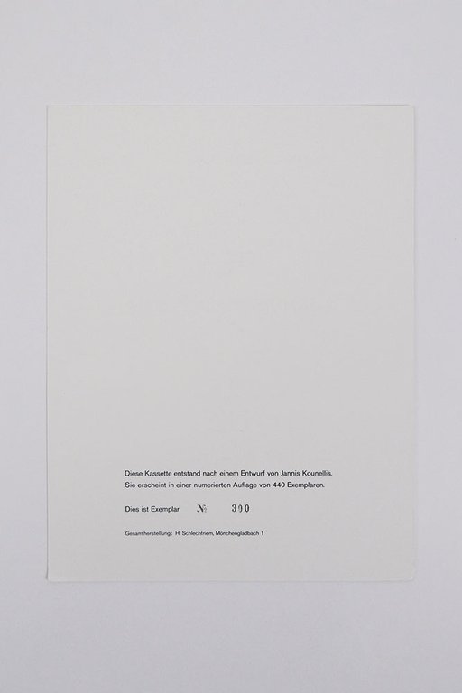 Kounellis [Scatola - Städtisches Museum Mönchengladbach]