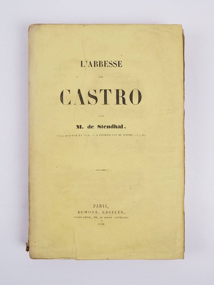 L’Abbesse de Castro par M. de Stendhal, Auteur de Rouge …