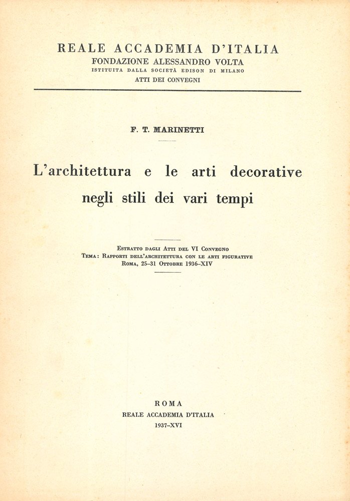 L'architettura e le arti decorative negli stili dei vari tempi