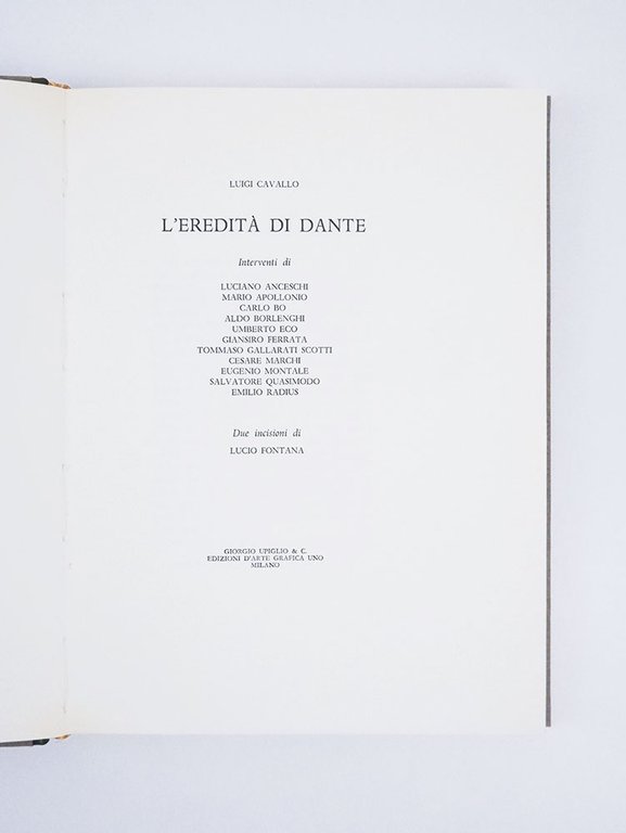 L’eredità di Dante [TIRATURA DI TESTA]
