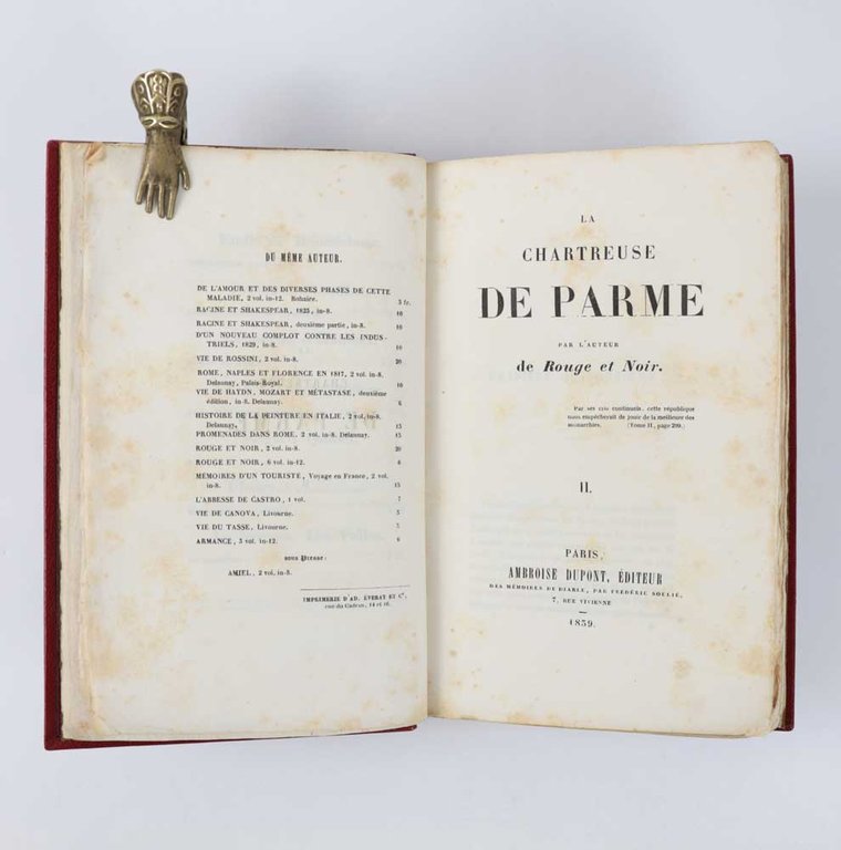 La Chartreuse de Parme par l’auteur de Rouge et Noir