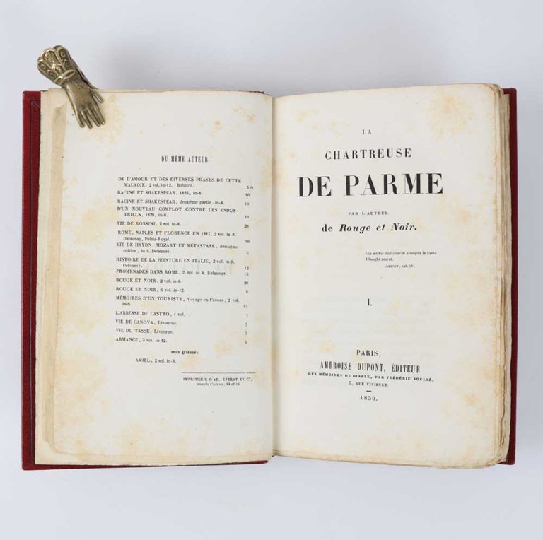 La Chartreuse de Parme par l’auteur de Rouge et Noir