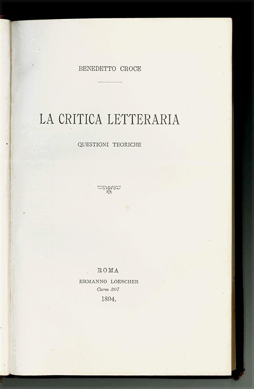 La critica letteraria. Questioni teoriche | Immagine principale
