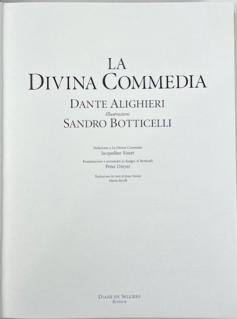 La Divina Commedia [.] Illustrazioni Sandro Botticelli, | Immagine principale