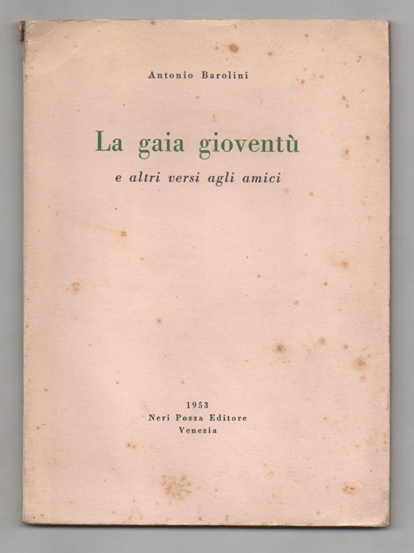 La gaia gioventù e altri versi agli amici | Immagine principale