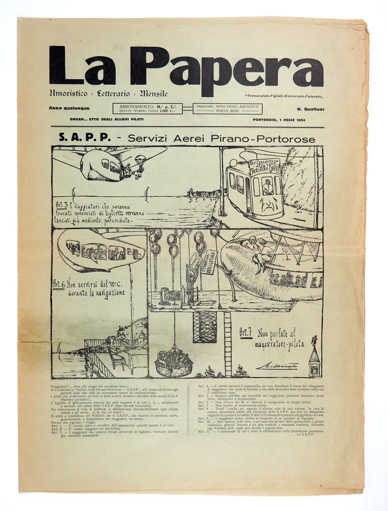 La Papera. Umoristico – Letterario – Mensile. Anno qualunque. N. …