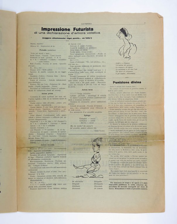 La Papera. Umoristico – Letterario – Mensile. Anno qualunque. N. …