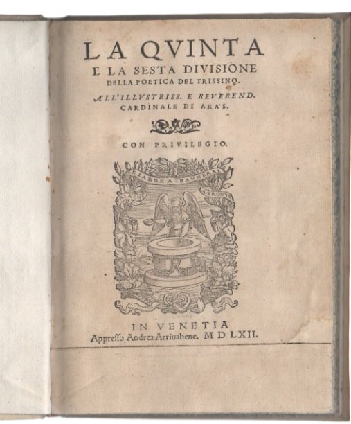 La quinta e la sesta divisione della poetica del Trissino