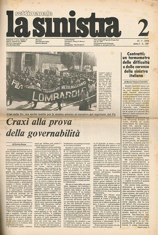 La sinistra. Settimanale
