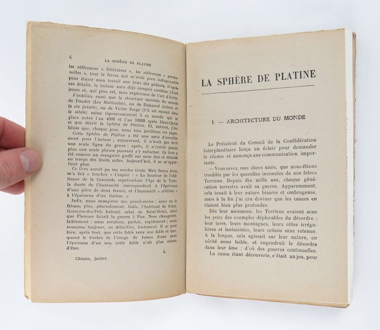 La Sphère de platine [La sfera di platino]. Roman
