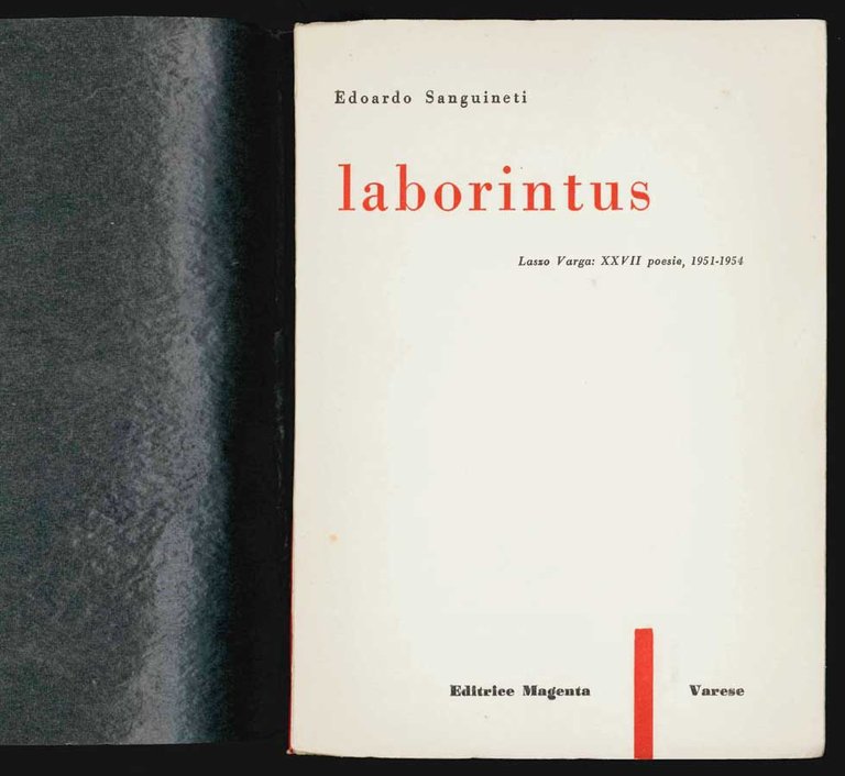 Laborintus. Laszlo Varga: XXVII poesie, 1951 - 1954