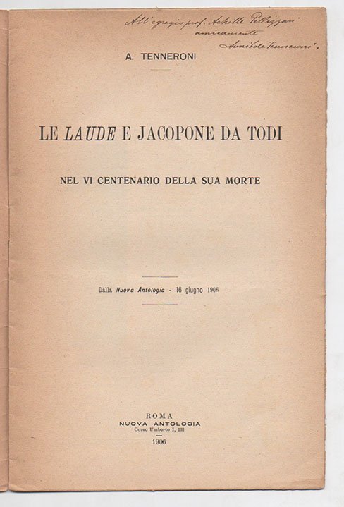 Le “Laude” e Jacopone da Todi nel VI centenario della …