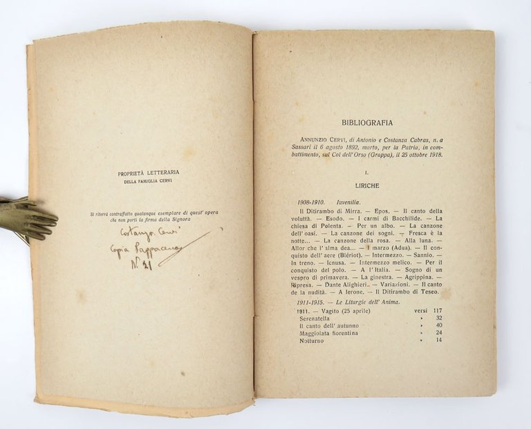 Le liturgie dell’anima. Liriche (1911-1915). A cura di Enrico Pappacena