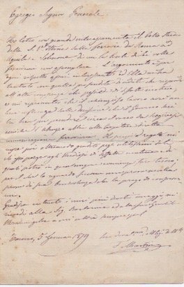 Lettera autografa firmata, datata 5 gennaio 1879 - Torino, inviata …