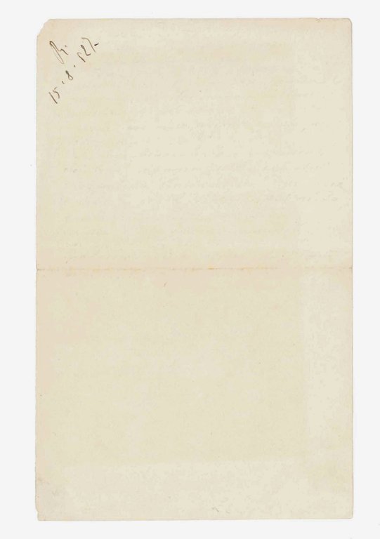 Lettera autografa firmata, inviata a «Signor Bonetti»