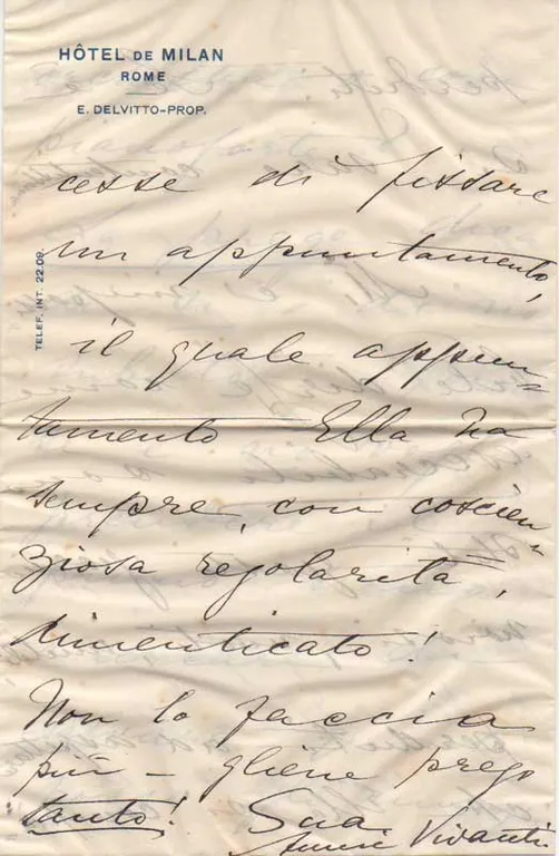 Lettera autografa firmata inviata al conte di San Martino. Non …