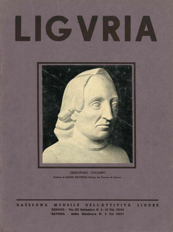 Liguria. Rassegna mensile dell’attività ligure
