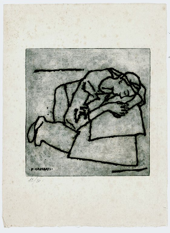 [Maddalena; o: Fanciulla e Cranio; monotipo conservato in: «Felice Casorati: …