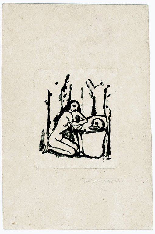 [Maddalena; o: Fanciulla e Cranio; monotipo conservato in: «Felice Casorati: …