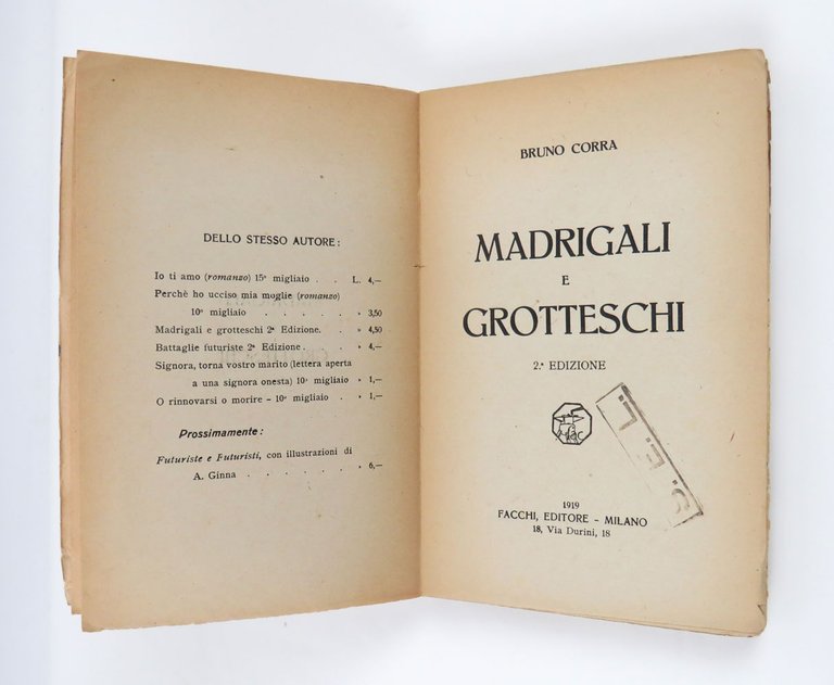 Madrigali e grotteschi. 2a edizione