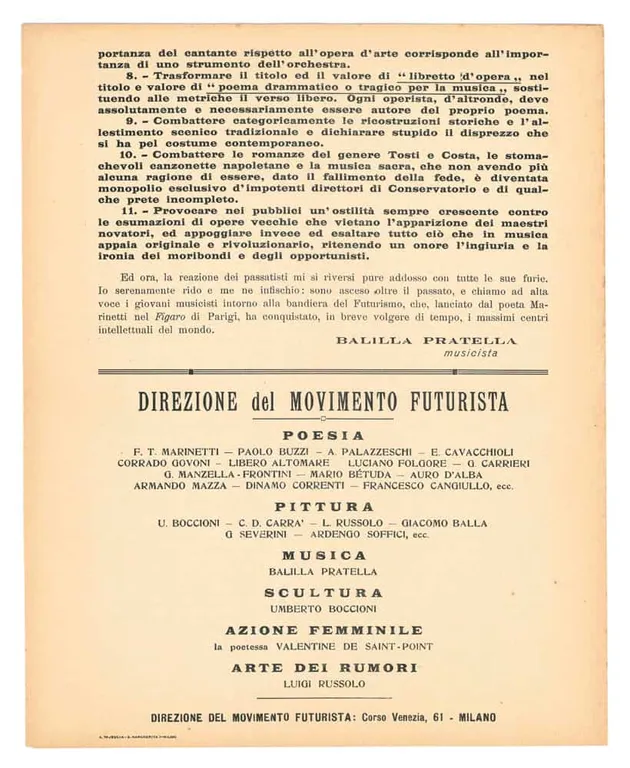 Manifesto dei Musicisti Futuristi [SECONDA EDIZIONE] | Immagine Gallery 2