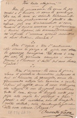 Manoscritto autografo firmato, non datato, dal titolo “Voci delle stagioni”.
