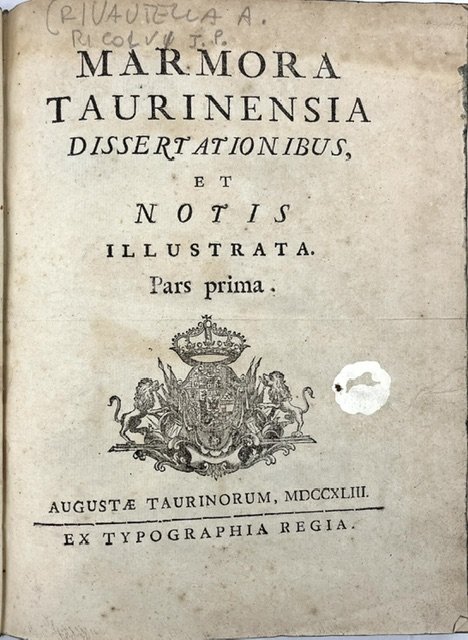 Marmora Taurinensia Dissertationibus, et Notis illustrata - Il sito dell’antica … | Immagine Gallery 4