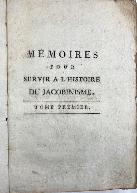 Mémoires Pour Servir à l'Histoire Du Jacobinisme | Immagine principale