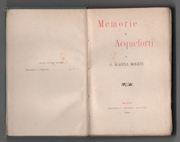 Memorie e acqueforti