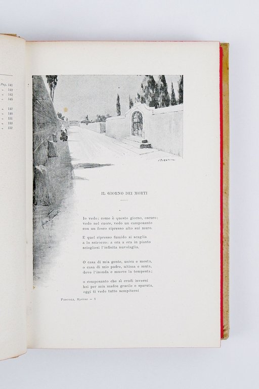 Myricae. Terza edizione illustrata dai pittori Antonio Antony, Attilio Pratella, …