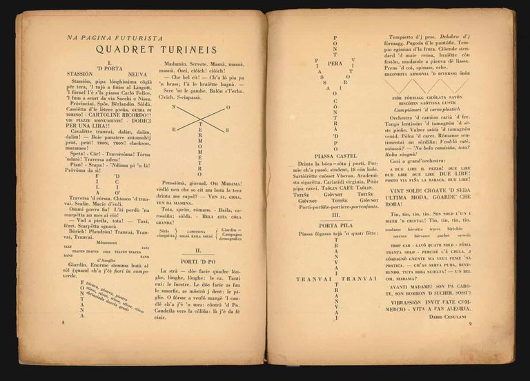 Na pagina futurista. Quadret turineis [in: «Armanach piemȏnteis [piemonteis]» Ann …