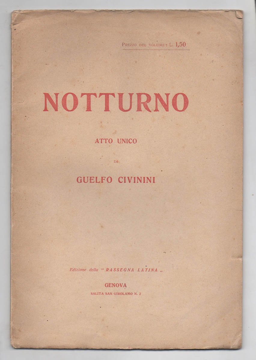 Notturno, atto unico