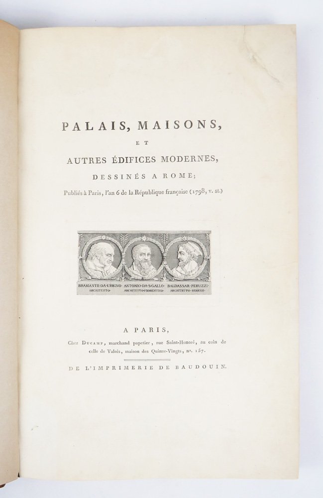 Palais, Maisons et autres èdifices modernes, dessinès a Rome; Publiés …