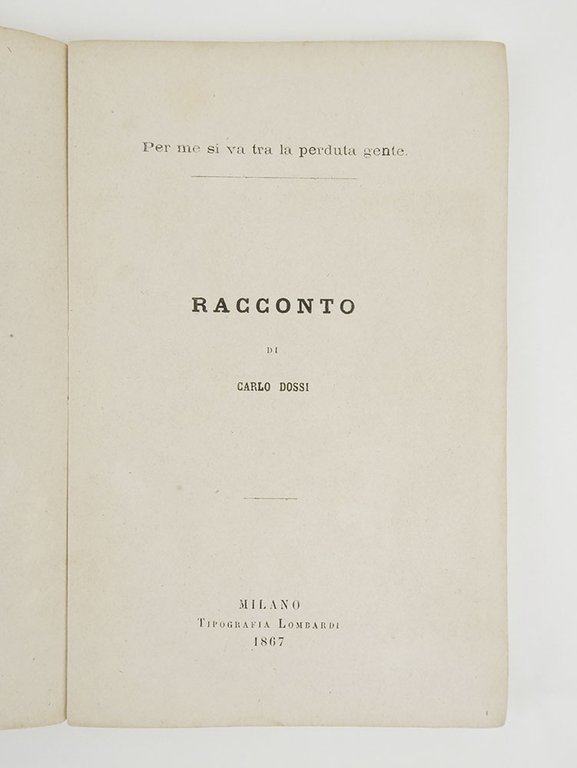Per me si va tra la perduta gente. Racconto