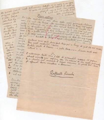 “Poesia ultima”. Testo in prosa autografo firmato. Non datato