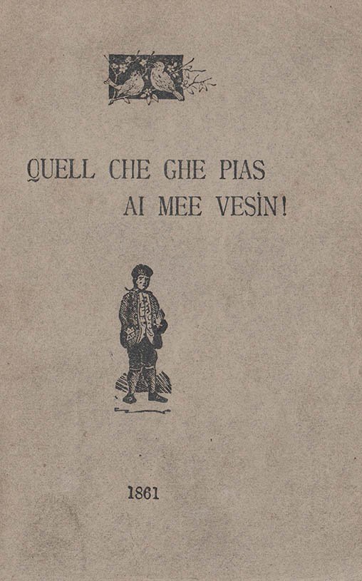 Poesie inedite di Carlo Porta milanese [titolo in copertina: «Quell …