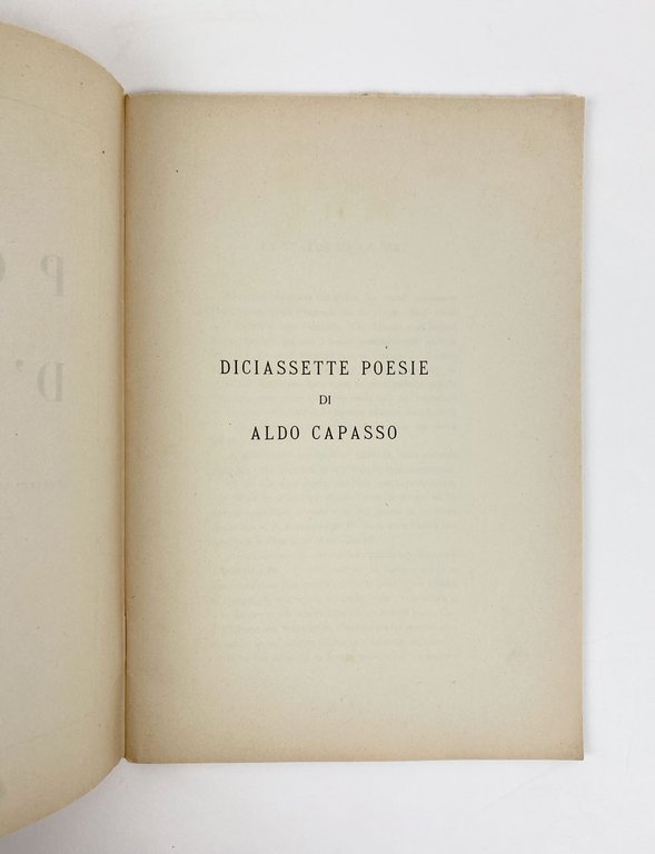 Poeti d'oggi. Quaderni della poesia italiana e straniera. A cura …